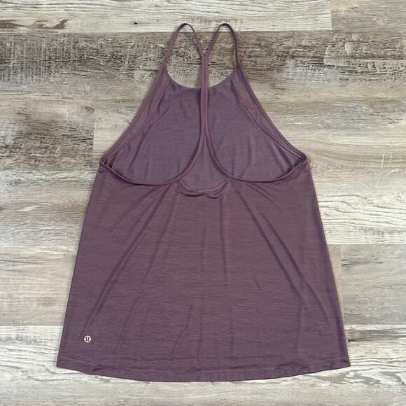 Lululemon Purple Racerback Tank Top Mesh Back Swift Ultra-Lightweight Medium - Picture 3 of 6